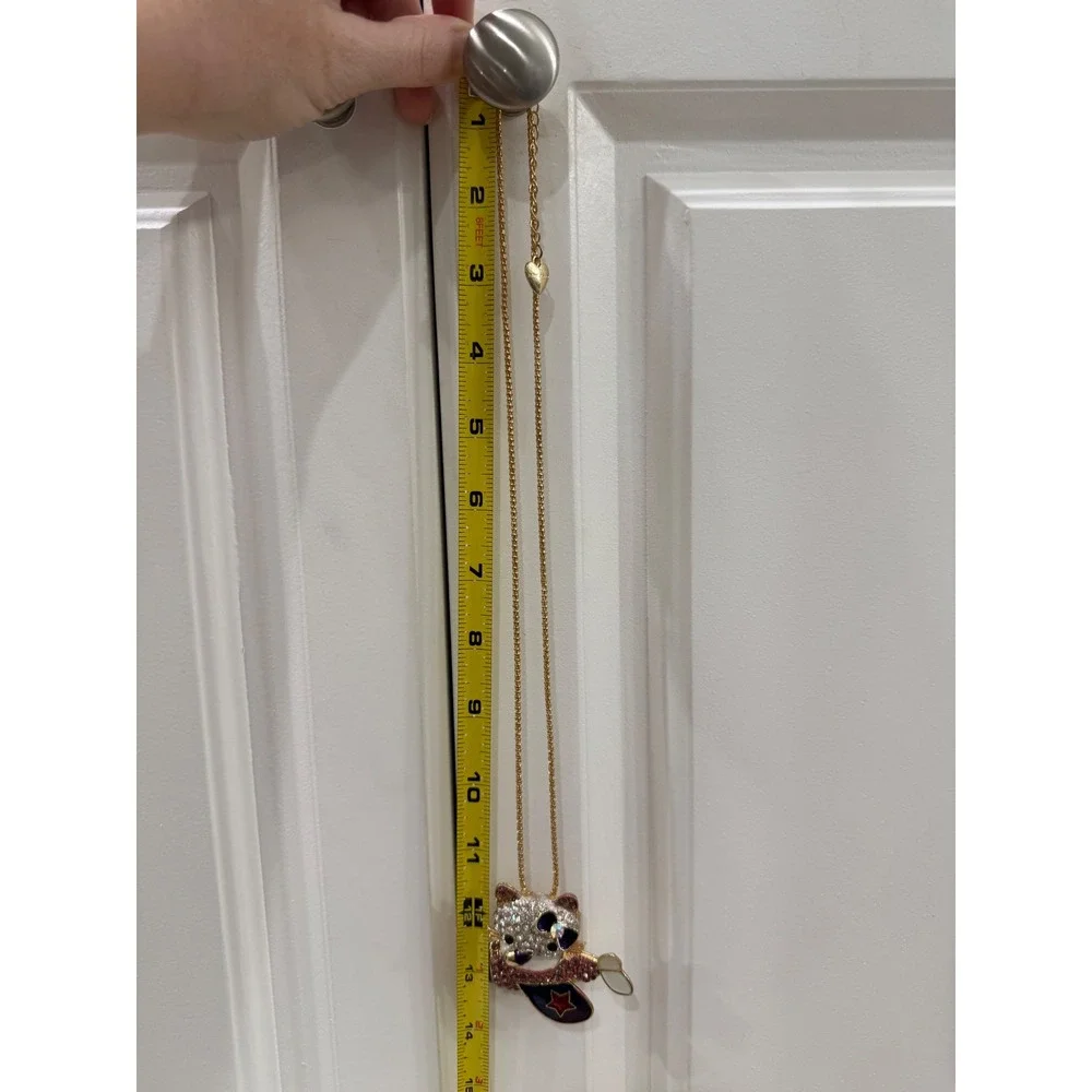 Betsey Johnson Hello Kitty Airplane "Come Fly with Me" Rhinestone Necklace - Picture 7 of 9